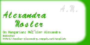 alexandra mosler business card